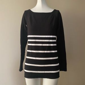 Smart Set Black & White Striped Sweater - Medium - Like New